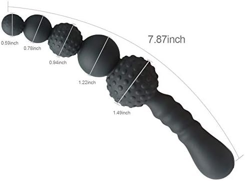 Anal Beads, Silicone Anal Butt Plug With Safe Handle And Particles G-Spot Massager For Men Women - Image 2