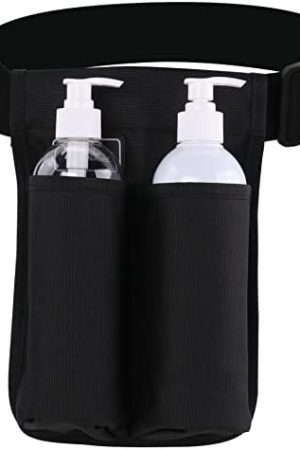 Youruimei Massage Bottle Bag Massage Therapist Holster Massage Lotion Holster Massage Oil Holster（2Kd-Black）