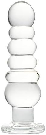 Anal Beads, Glass Big Size Butt Plug With Graduated Beads For Experienced Users, Crystal G-Spot P-Spot Massager For Men Women