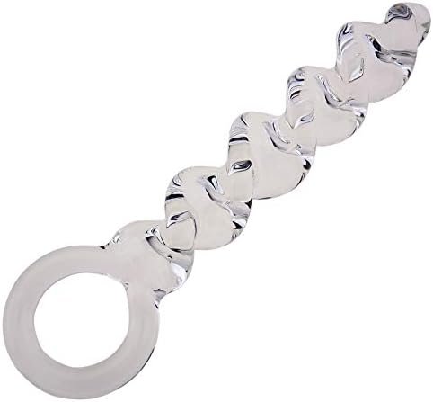 Wowlife New Screw Style Transparent Glass Crystal Penis Anal Plug