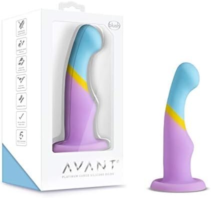 Blush Avant D16 Silicone 7.25 Inch Artisan Dildo, Suction Cup Harness Compatible, Sex Toy For Adults, Multicolor