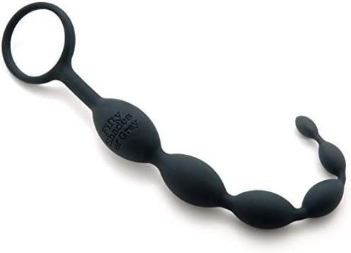 Fifty Shades Of Grey Pleasure Intensified Black Silicone Anal Beads - Graduated Size - 7.5 Inch - Image 2