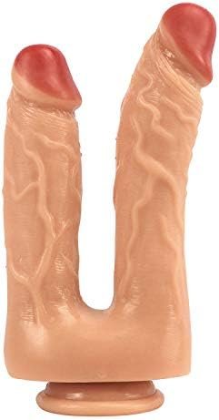 8 Inch Realistic Double-Ended Dildo G-Spot Massage Dual Penis Cock Butt Plug With Suction Cup For Hands-Free Play Anal Vaginal G-Spot Stimulate For Lesbian Female Masturbation