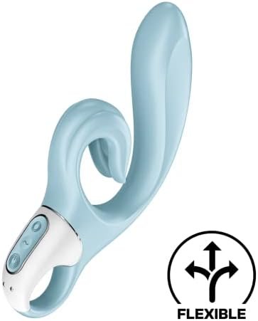 Satisfyer Love Me Rabbit Vibrator - G-Spot And Clitoris Stimulation, Vibrating Dildo With Flexible Shape, Nubbed Clit Stimulator, Adult Sex Toy For Women - Waterproof, Rechargable (Light Blue) - Image 2