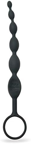 Fifty Shades Of Grey Pleasure Intensified Black Silicone Anal Beads - Graduated Size - 7.5 Inch