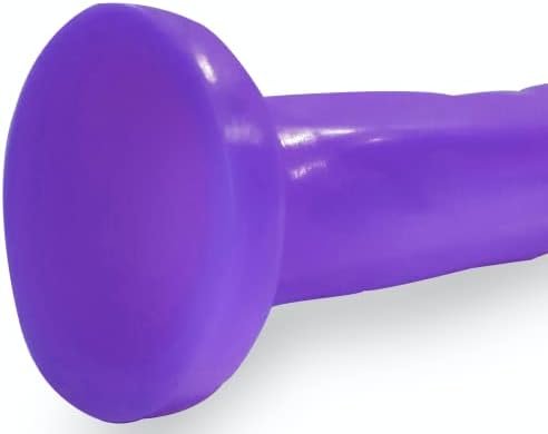 Lickerlish Premium Silicone Dildo With Suction Cup, Purple (8" Rummy Fatty) - Image 3