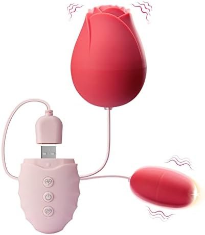 Tryfun Rose Sex Toy For Women, Clitoral Tongue Vibrator With 5 Speed Modes, Bullets Vibrator With 4 Different Modes, G-Spot Nipple Massager Sex Toy For Couples