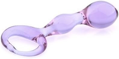 Wowlife New Designed Purple Glass Dildo Butt Anal Anus Plug Glass Crystal Wand - Image 3