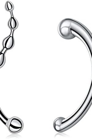 Anal Hook Plug And Metal Wand - Stainless Metal Massager Prostate Masturbation Sex Toy For Men And Women