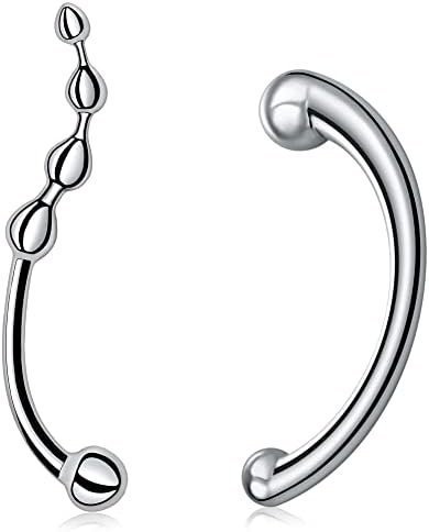 Anal Hook Plug And Metal Wand - Stainless Metal Massager Prostate Masturbation Sex Toy For Men And Women