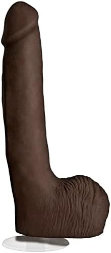 Doc Johnson Signature Series - Rob Piper - 10.5 Inch Realistic Ultraskyn Dildo With Removable Vac-U-Lock Suction Cup - F-Machine & Harness Compatible - For Adults Only, Chocolate
