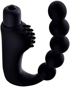 Silicone 10 Speeds Anal Plug Prostate Massager Vibrator Butt Plugs 5 Beads Sex Toys For Woman Men Adult Product Sex Shop Black