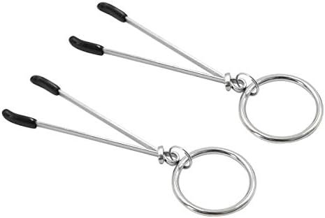 Nipple Clip Sex Tools, New Sm Adult Products Can Be Used For Many Times, Long Nipple Clip, Metal Ring Sm Torture Tool, Nipple Sex Toys Silver - Image 2