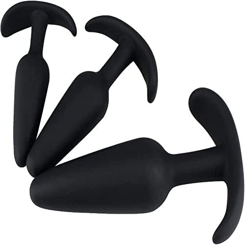 Silicone Anal Plugs For Comfortable Long-Term Wear Anal Plug Training Set/Anal Sex Trainer/Prostate Massage Anus Dilator Anal Ball For Adult Beginners Advanced Users 3Pcs - Image 2