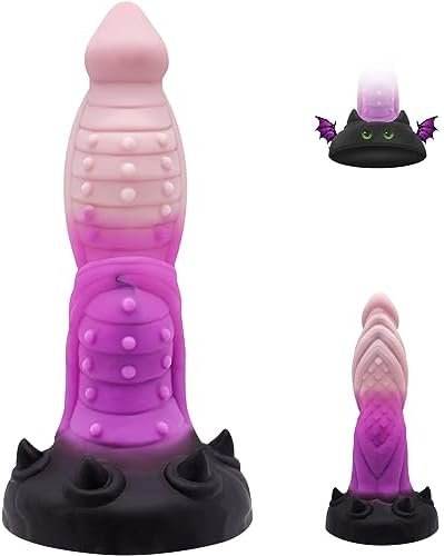 Realistic Monster Dragon Dildo Sex Toys, 8 Inch Silicone Wide Dildos With Suction Cup, G Spot Anal Play Prostate Massager Adult Toys For Women Or Men