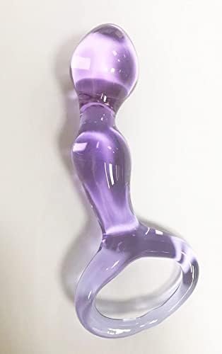 Cchw Glass Dildo Anal Beads, Crystal Anal Beads Pleasure Wand Butt Plug G-Spot P-Spot Massager Pleasure Wand Penis Anal Sex Toys For Men Women, Light Purple - Image 2