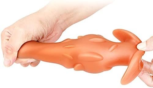 Sex Factory Pitaya Anal Plug, Super Soft Butt Plug, Fruit Dildo, G-Spot Orgasm Masturbation、Device, Anal Training Device, Training Sex Toys With T-Shaped Base For Men And Women Silicone Gold (L) - Image 3