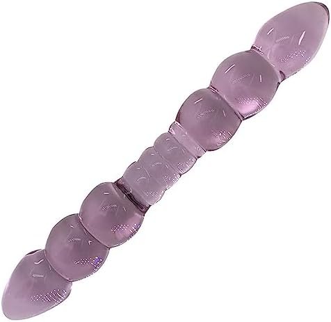 Glass Bead Pleasure Wand, Crystal Double-Ended Dildo Penis, Anal Butt Plug For G-Spot Stimulation Sex Toy Adult Toy