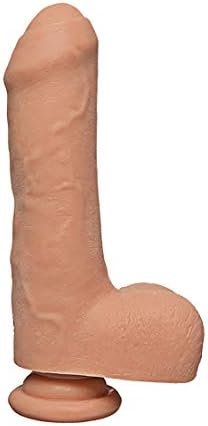 Doc Johnson The D - Uncut D - 7 Inch With Balls - Ultraskyn - 7" Long And 1.75" Wide - Suction Cup Base - O-Ring Harness Compatible Dildo, Vanilla