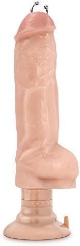Blush Bad Boy Next Door - 11 Inch Long Strong Multispeed Vibrating Realistic Dildo Vibrator - Huge 2.5" Thick Real Feel Shaft - Prince Albert Ring Piercing - Strap On Compatible Suction Cup - Beige - Image 3