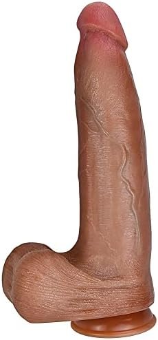 13.38 Inch Realistic Dildo With Hands-Free Suction Cup Dual Density Liquid Silicone Anal Dildo Sex Toys Lifelike Huge Realistic Penis For Women Men Couples G-Spot And Anal Play Dildos
