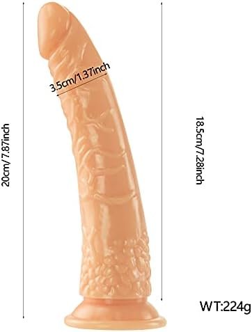 7.87 Inch Dildo With Suction Cup Realistic Dong Fake Penis Adult Sex Female Masturbation Toys(Purple) - Image 2