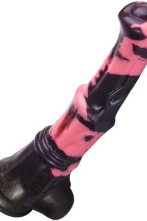 12 In Pink Black Horse Dildo Realistic Animal Huge Dildos With Strong Suction Cups,Soft Waterproof Silicone Sex Toys Big Anal Plugs Suitable For Adult Women Men Couples Friends