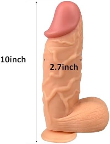 Huge Thick Dildo, Realistic Dildo 10In Lifelike Big Anal Dildo With Strong Suction Cup For Hands-Free Play, Safe Material Fake Penis Adult Sex Toys - Image 2
