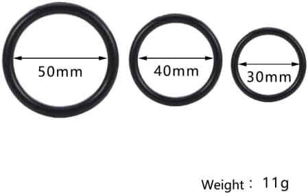 Boruite Cook Rings For Men For Sex, Silicone Penis Rings With 3 Different Size, Soft & Flexible Couples Sex Products Adult Toys, Penis Rings For Men Erection Prime, Black - Image 3