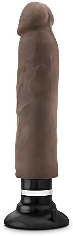 Blush Au Naturel 11" Long Realistic Sensa Feel Dual Density Magnum Vibrating Dildo Mocha - Strong Multi Speed Suction Cup Controller Vibrator - Harness Compatible - Sex Toy For Women Adults (Brown) - Image 3