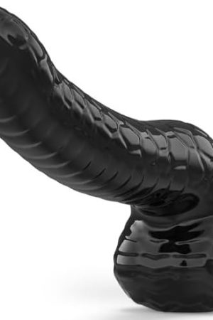 7.67 Inch Black Dildo With Snake Desgin, Realistic Dildo For G-Spot Stimulation Orgasm, Body-Safe Material Dildo With Strong Suction Cup For Hands Free Play, Vagina And Anal Sex Toys For Women And Men