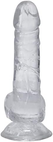 Doc Johnson – Dick In A Bag, 6 Inch Adult Toy, Suction Cup Base, Textured Veins, Hands Free Play, O Ring Harness Compatible, Easy To Use, Adult Toy, Body Safe, Phthalate Free (Crystal Clear Tpe) - Image 3