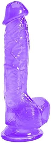 Realsitc Dildos, Sex Toy For Women, 8.5 Inch Ultra Soft Lifelike Silicone Big Dildo With Strong Suction Cup G Spot Stimulator Adult Toys For Women Or Beginer Sexual Pleasure Tools For Women,Purple