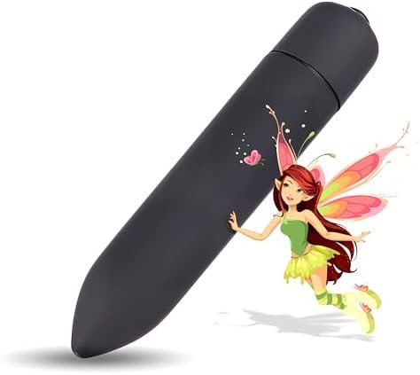 Clitoral G Spot Vibrator Bullet - Clit & Nipple Stimulator - Pocket Size Discreet - Portable Waterproof Body Safe - Adult Sex Toys For Women Men Couples Female Unisex - Small Travel Purse Size (Black)