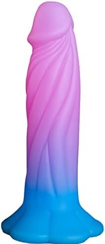 9 Inch Thick Silicone Realistic Dildo With Flower-Shaped Suction Cup,2 Inch Wide Giant Colorful Dildo For Vaginal Anal Sex Play,No Balls Lifelike Penis Adult Dick Sex Toy For G-Spot Prostate Orgasm