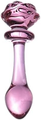 Glass Anal Beads,Realistic Dildo Anal Plug Glass Double-Ended Dildo G-Spot Stimulation Butt Plugs Anal Beads Pleasure Wand For Men Women (13.7Cm)