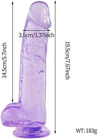 Realistic Dildo For Women,7.6 Inch Purple Dildo For Female,Adult Sex Toys For Women - Image 2