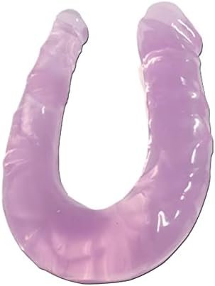 Double Ended Dildo,Soft Realistic Silicone Adult Sex Toy For Sex Two Head Dildo Realistic Dildo Penis Anal Butt Plug Massager G-Spot Stimulation Orgasmic Adult Sex Toys For Women Men(Blue)