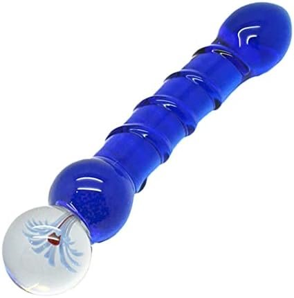 Aptitan Flower Probe Twisted Glass Dildo Crystal Penis Massager Double Ended G Spot Dildo Anal Bead Plug