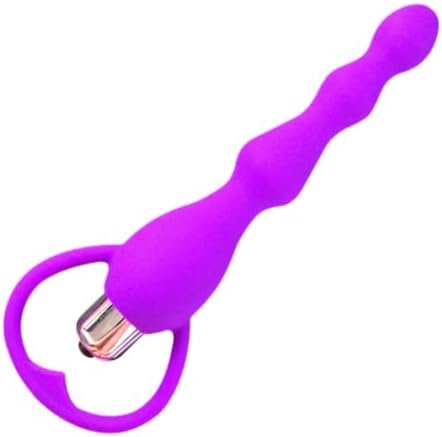 Ousandy Vibrating Anal Beads Butt Plug, Graduated Design Silicone Anal Vibrator Waterproof G-Spot Anal Sex Toy For Men, Women And Couples (Purple)
