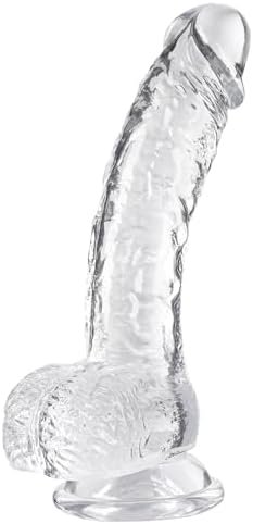 Clear Realistic Dildo, 7.3 Inch Feels Like Skin Body-Safe Material, With Strong Suction Cup For Hands-Free Play, Adult Sex Toys Suitable For Women Men Gay ๏ผ Couple