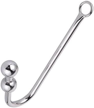 Ousandy Stainless Steel Anal Hook With 2 Ball, Anal Plug Adult Sex Toys For Female Male Couple Butt Plug