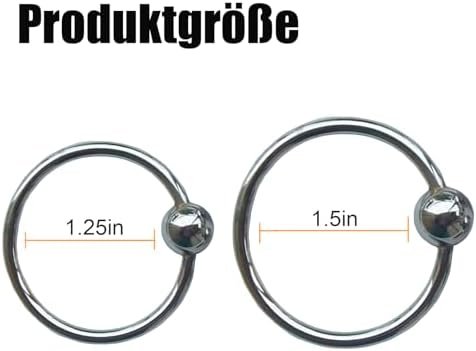 Cock Rings, Stainless Steel Cock Rings, Glans Ring Erection Enhancing Rings Erection Toy, Enhance Pleasure For Couples & Sweethearts, 2 Piece - Image 2