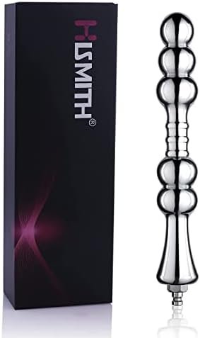 Hismith 8.02” Bead Dildo, Smooth Aluminium Anal Wand With Kliclok System For Sex Machines