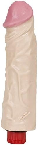 Doc Johnson The Naturals - 8 Inch Heavy Veined Vibrating Dong - 8.4 In. Long And 2.3 In. Wide - Twist Bottom To Control Vibration Speed - Dildo - White - Image 3