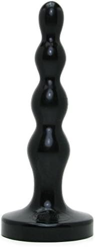 Tantus Sex/Adult Toys Ripple Butt Plug Beads - 100% Ultra-Premium Flexible Silicone Glossy Prostate Massager, Anal Stimulation, Pleasure For Men, Women, Couples - Large, Black