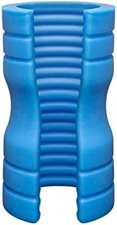 Doc Johnson Optimaleโข - Truskynโข Silicone Stroker - Ribbed - Blue