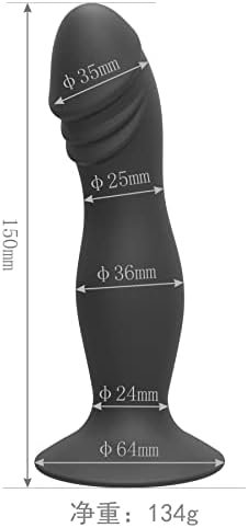 Silicone Prostate Massager Anal Butt Plug Anal Training Sex Toys For Men Women G-Spot Stimulator Anal Trainer Kit For Beginner(Black) - Image 3