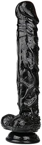 10.2" Huge Realistic Dildo, Black Silicone Dildo With Strong Suction Cup For Beginners Women And Couple Dult G-Spot Stimulation Orgasm Anal Sex Toys