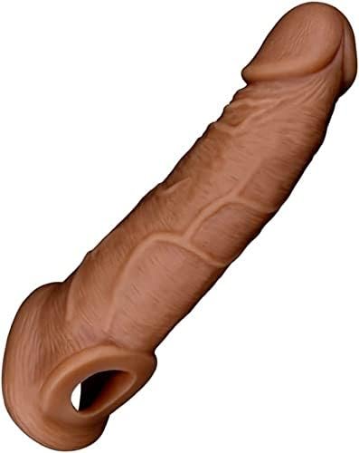 New Soft Big Realistic Sleeve Extender Sheath For Men Male Enhancement Extension Sleeve 1023 (Flesh-Rl)